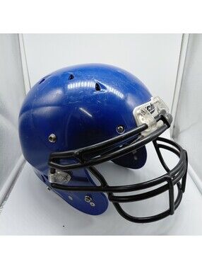 Schutt Football Helmet Blue Adult Size Lined Face Mask Practice Game Helmet